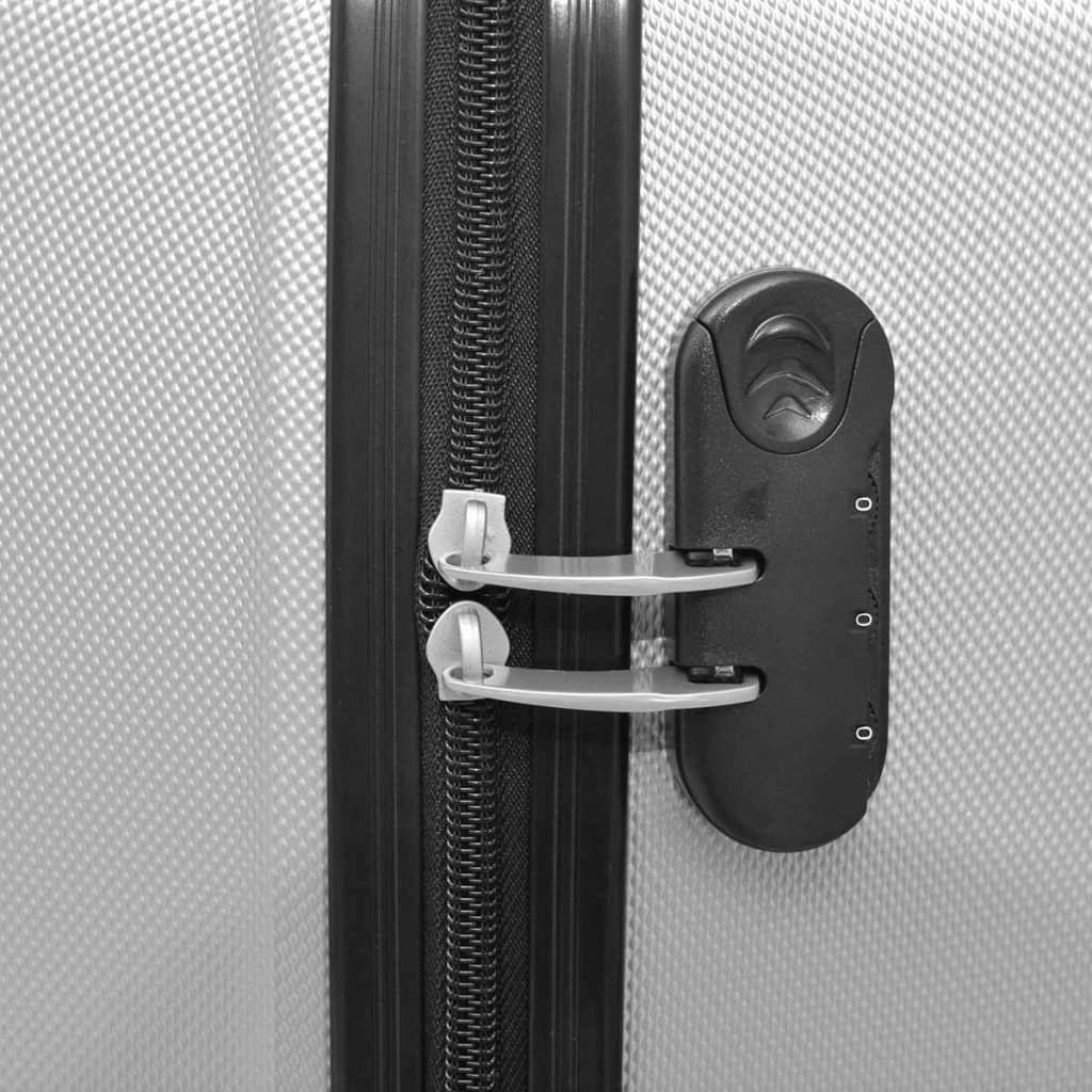 Four Piece Hard Shell Trolley Set Silver