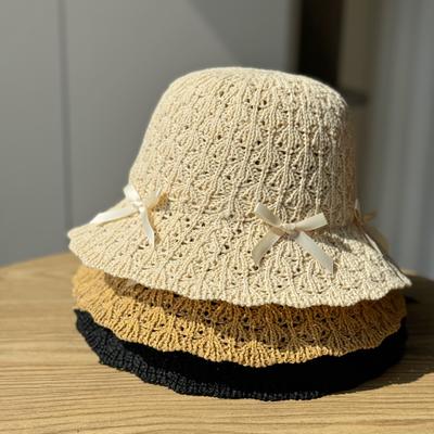 Hollow Bucket Hat Women's Spring and Summer Sunscreen Bucket Hat Sun Hat Basin Hat