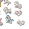 999 Sterling Silver Colorful Cartoon Horse Spacer Beads for DIY Bracelets