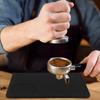 Non Slip Black Silicone Coffee Tamper Mat Corner Design Thick Espresso Tamp Station Mat for Coffee Machine Countertops