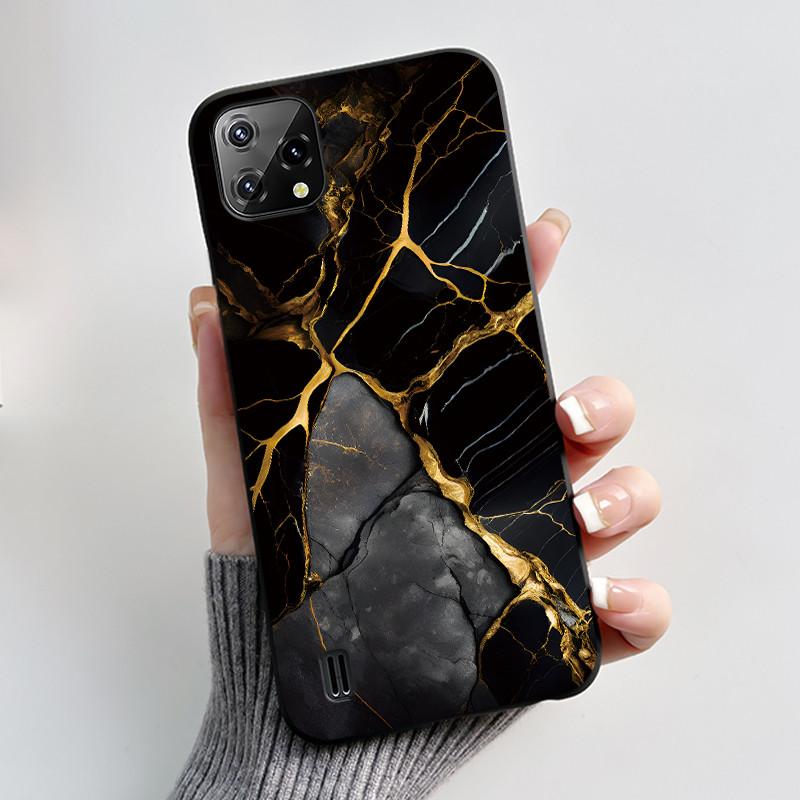 For Blackview A55 Case Oscal C60 Back Cover Luxury Cute Love Rabbit Funny Pattern Black TPU Soft Silicone Protective Phone Case