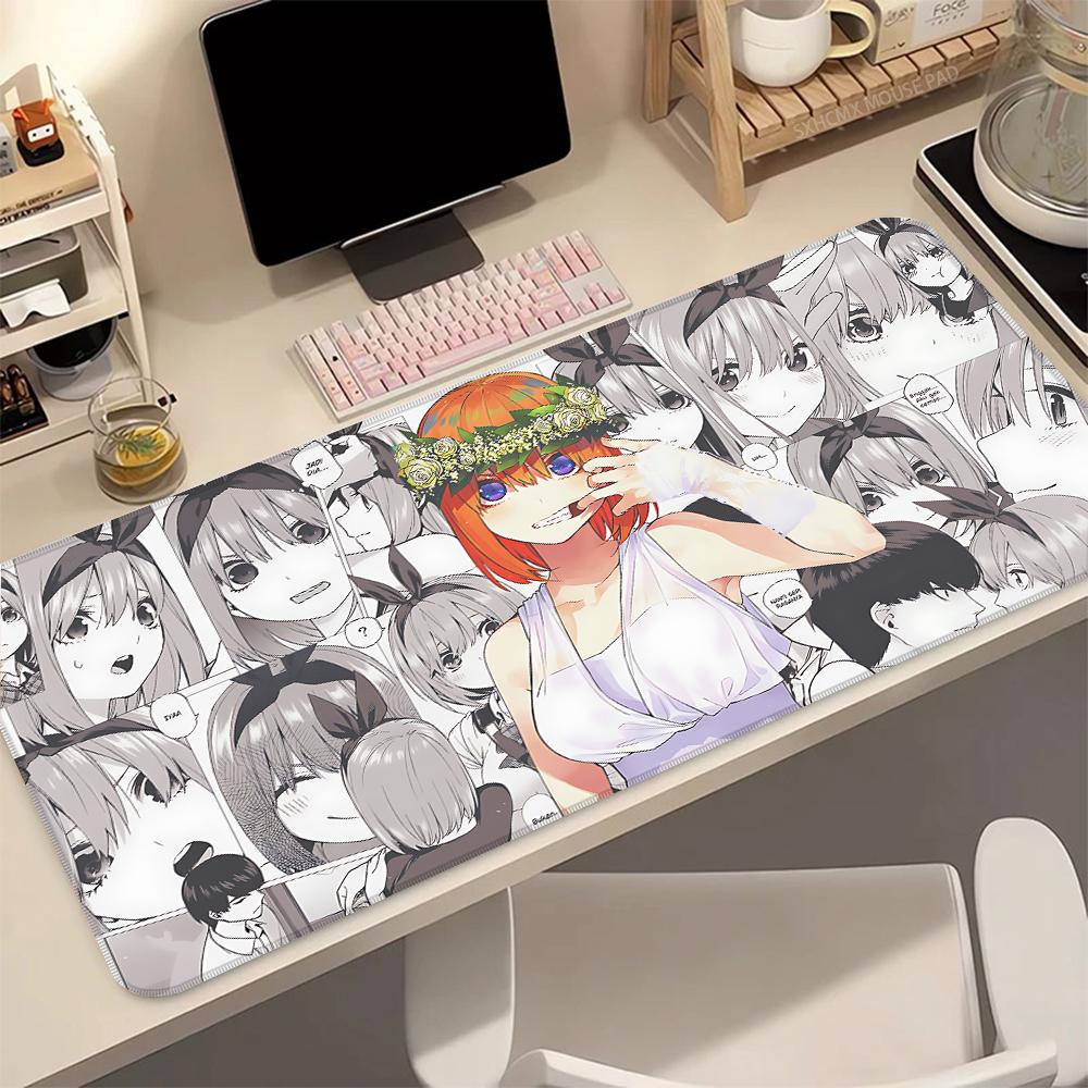 The Quintessential Quintuplets Anime Mouse Pad Gaming Desk Mat NonSlip Rubber Lock Edge Keyboard Pad Laptop Gamer Accessories