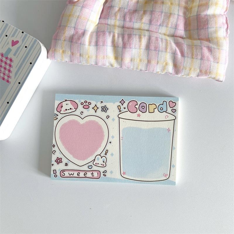 MINKYS 50 Sheets Kawaii Cartoon Milk Puppy Memo Pads Paper To Do List Journal Note Paperlaria DIY Material Stationery