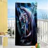 Gothic Style Beach Towel Quick-Dry Soft Microfiber Comfortable Lightweight Suitable for Swimming, Gym, Camping, Yoga Vacation