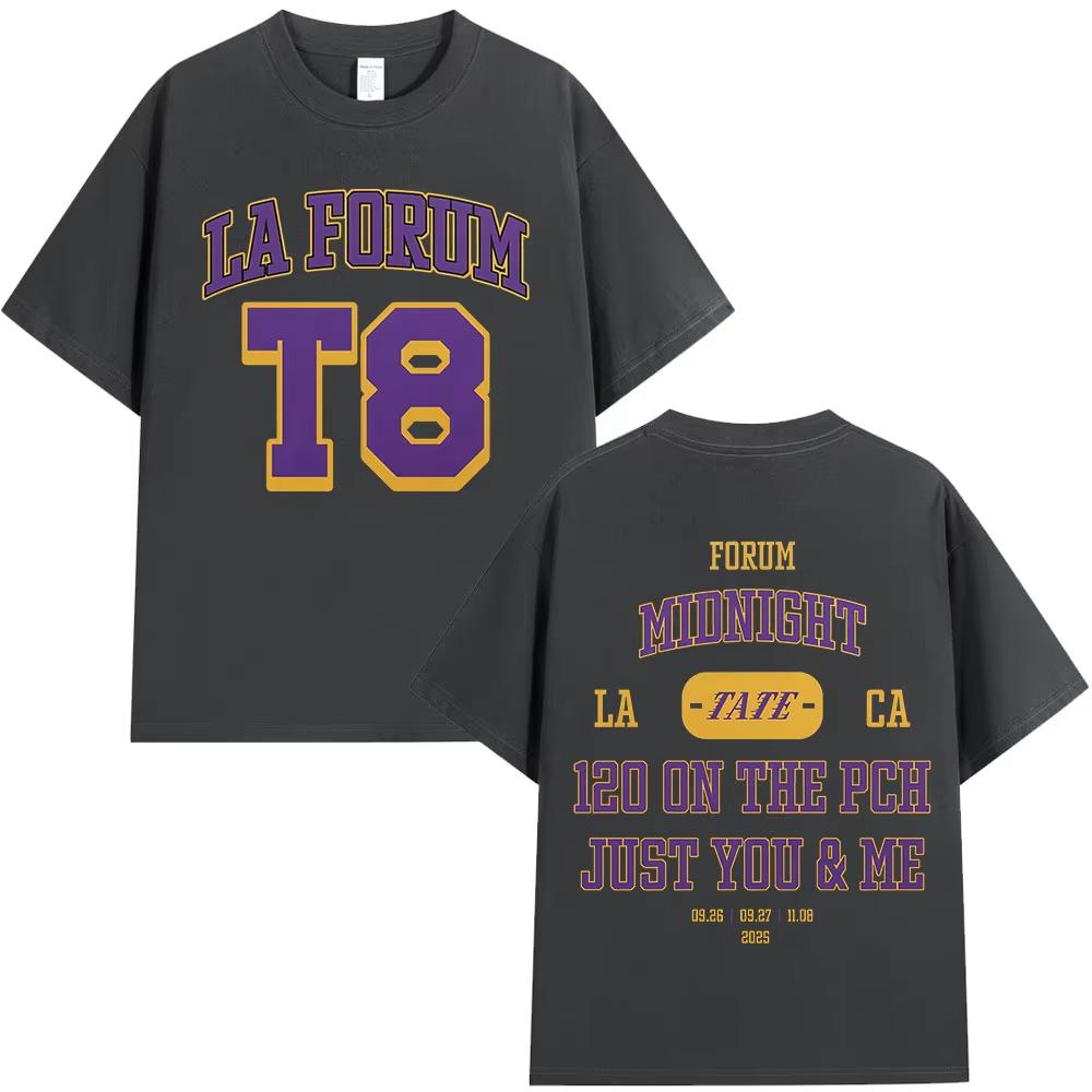 Tate McRae LA Forum T8 EVENT Miss Possessive Tour T-Shirt Men Women Harajuku O-Neck Short Sleeve T Shirts Cotton Casual T-shirts