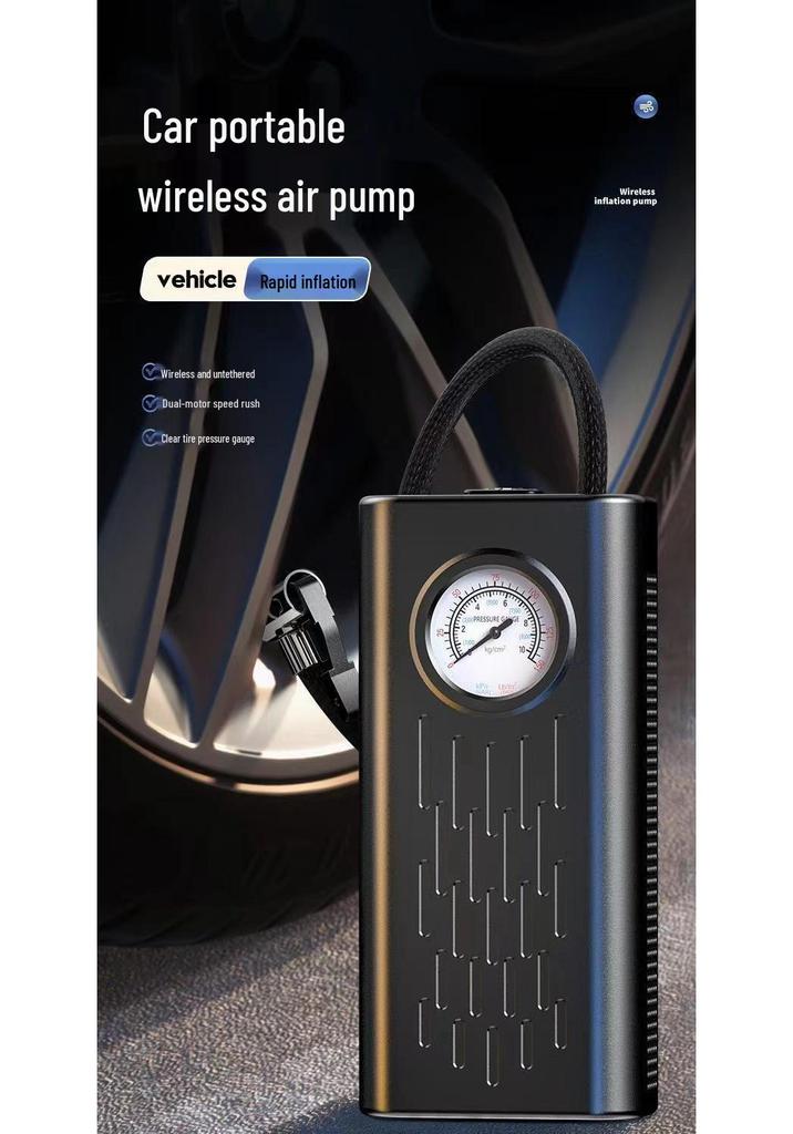 Portable Smart Wireless Car Tire Inflator Pump