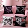 Cool Skull Heart Print Cushion Cover 2-in-1 Reversible Plush Pillow Cover | Car/Sofa/Bed | Perfect Gift