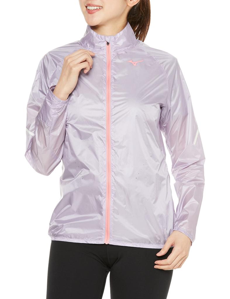 Mizuno Premium Packable Running Jacket with Aurora Reflective Pastel Size L Women's Print, J2MEA200, Laila,