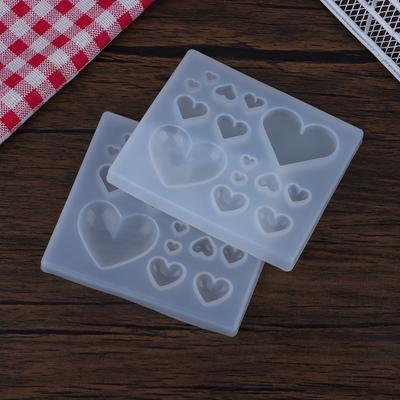 3D Lovely Heart Shape Silicone Mold Diy Jewelry Earrings Pendant Tools Kitchen Cake Baking Decoration Chocolate Mold