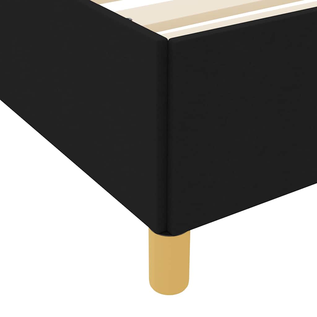 Bed Frame with Mattress Black 200 x 200 cm Fabric