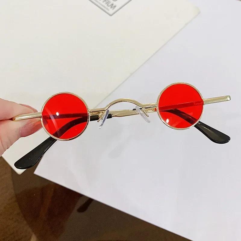 Mirror Small Frame Round Sunglasses Women Men Luxury Casual Sun Glasses Metal Black Colors Designer Brand Fashion
