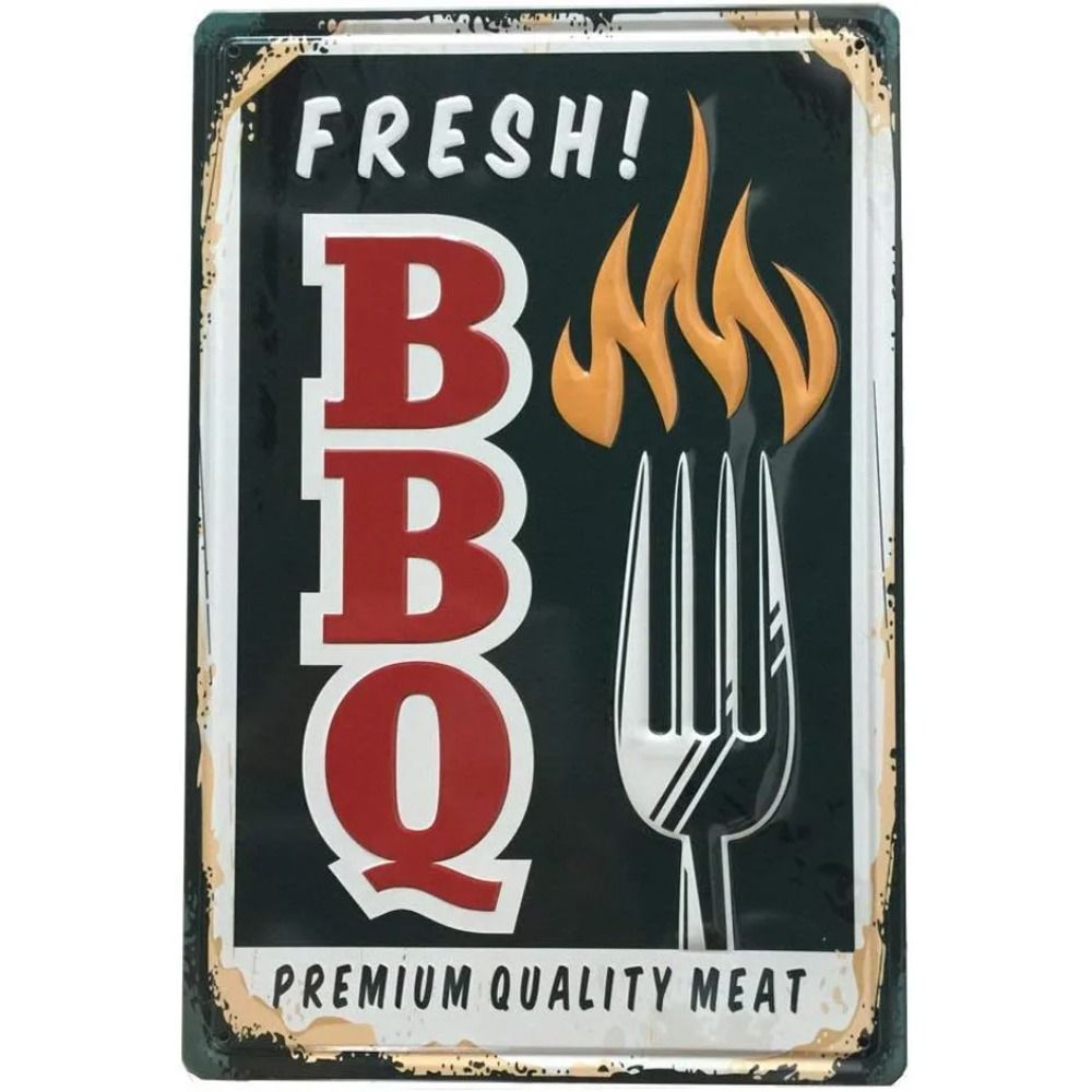 Barbecue BBQ Metal Tin Sign for Cottage 20x30cm