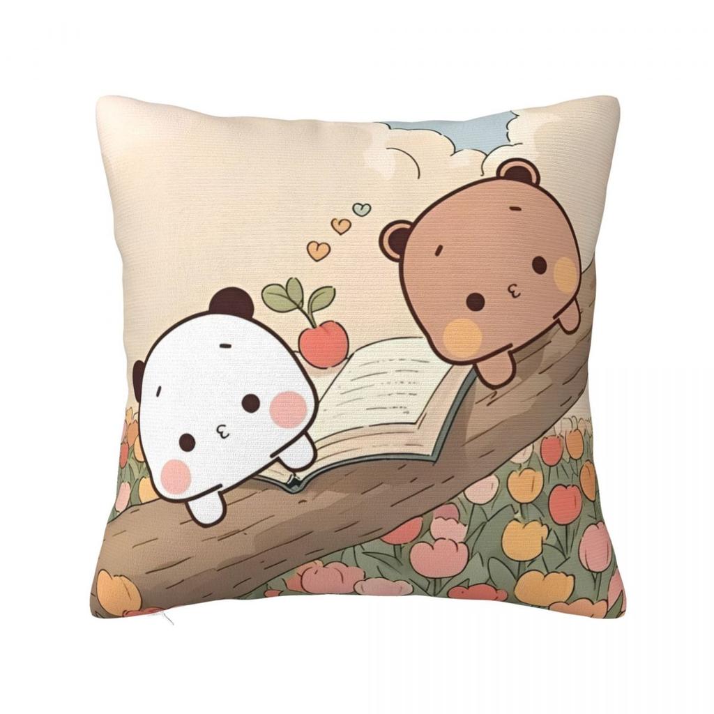 Decorative Pillowcase Bubu Dudu Bear And Panda Merch Chair Pillow Case Cover Square Multiple Sizes