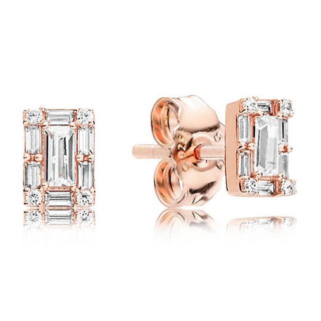 Brinco de prata esterlina 925 vintage Allure Forever Circle Signature Dazzling Daisy com cristal para mulheres presente joias da moda