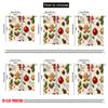2pcs,2D Plane Printing Light Filtering Curtains Christmas Baubles Gingerbread Holiday Festive 100% Polyester (without Rod)