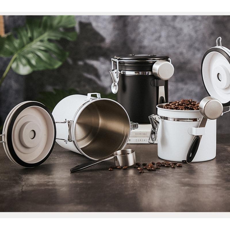 Contenitore Sottovuoto di Grande Capacità per Chicchi di Caffè Contenitore Ermetico in Acciaio Inossidabile Barattolo per Conservare Freschi Cereali Tè Noci