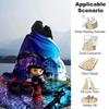 Spooky Night Adventure Flannel Blanket Super Soft Warm Cozy Blanket For Sofa Bed Office Travel Allseason Home Decor Gift
