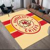Kansas City Chiefs Flannel Pattern Square Carpet,Area Rug,Carpet Rug for Living Room Bedroom Sofa Playroom Decor,Non-slip Floor Mat