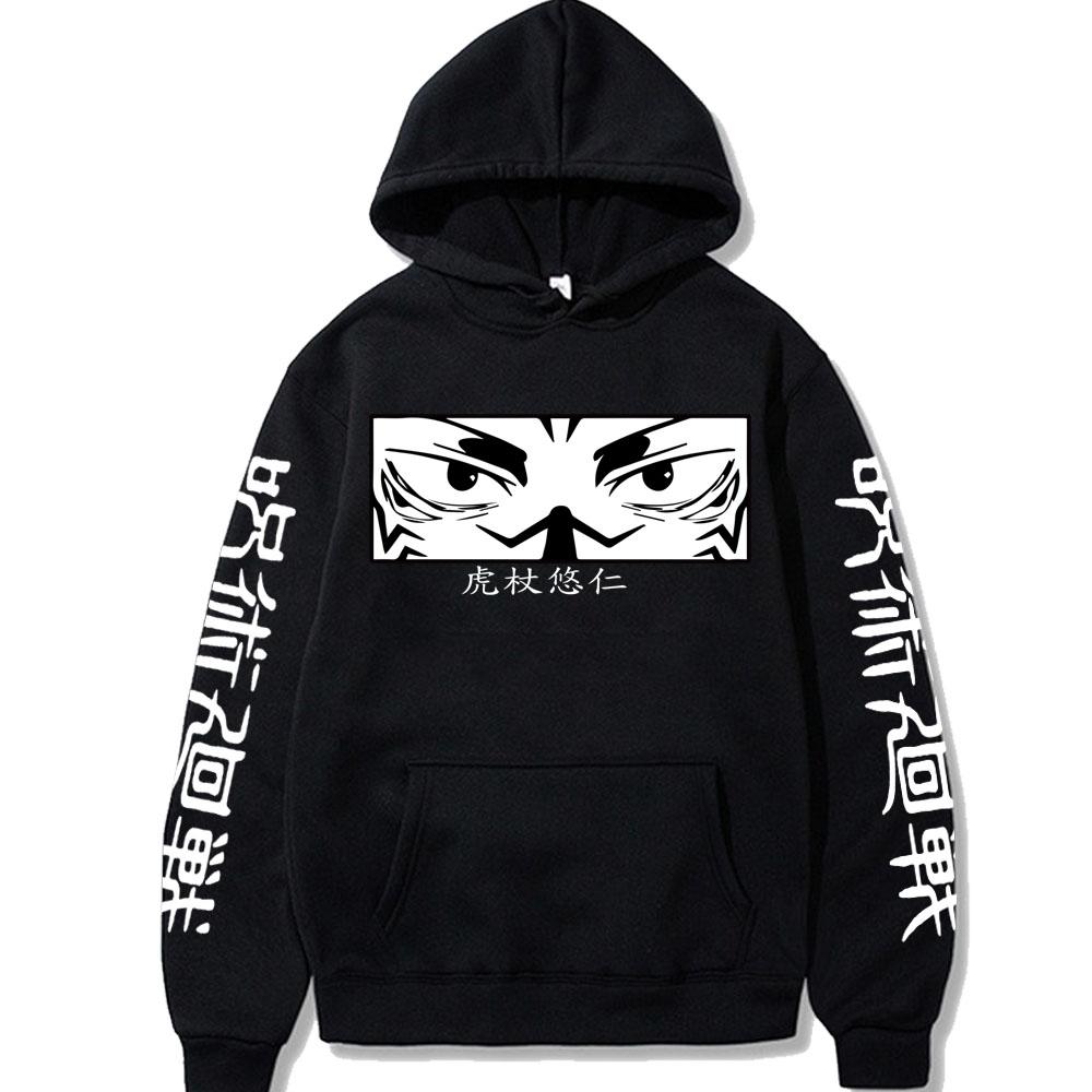 Jujutsu Kaisen Graphic Printed Hoodies Vintage Oversized Hooded Sweatshirt Long Sleeves Hoodie Men Women Clothes