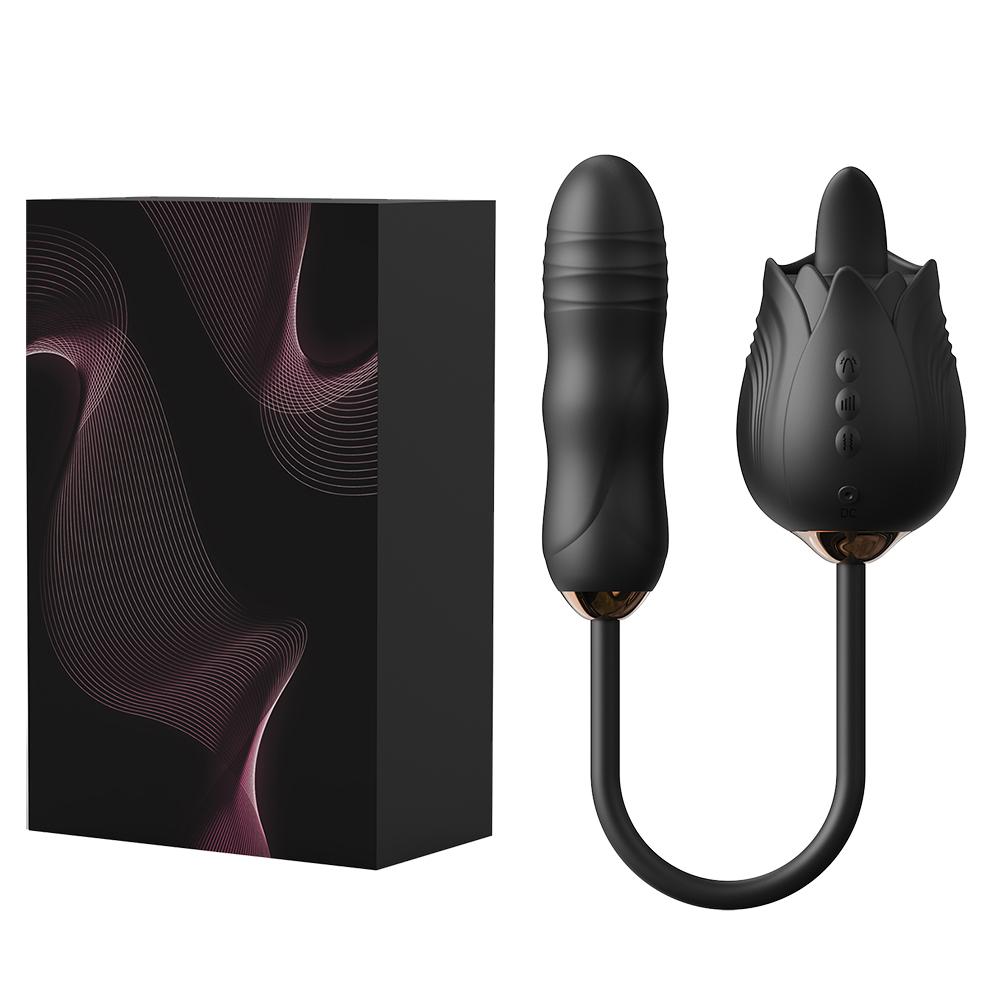 Rose-Licking Vibrator Female G Spot Nipple Clitoris Stimulator Tongue Lick Vibrating Love Egg Dildo Adults Sex Toys for Women 18