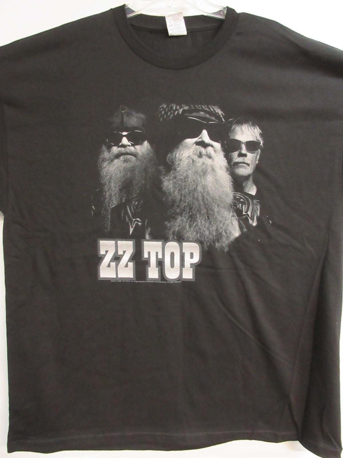 ОФИЦИАЛЬНЫЙ МЕРЧ ZZ TOP ТУР 2013 ГРУППА КОНЦЕРТ МУЗЫКА   ОЧЕНЬ БОЛЬШАЯ Унисекс Футболка XXL