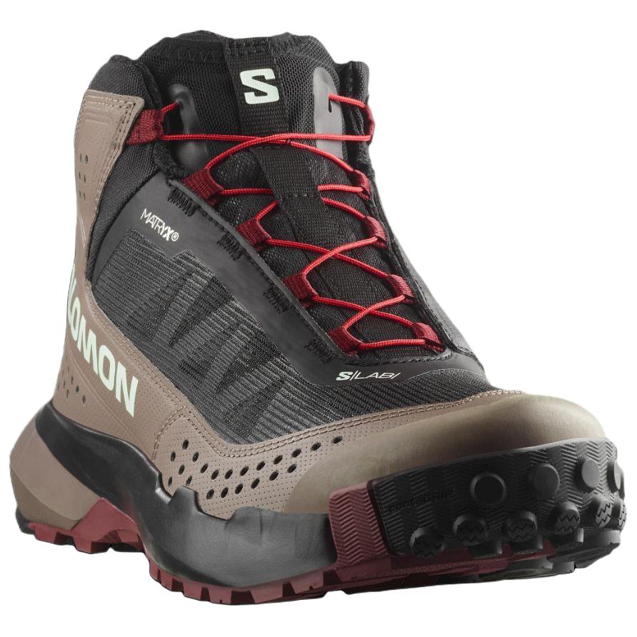 SALOMON S/Lab Waterway Comfortable Soft Non-Slip Wear-Resistant Mid-Top Hiking Shoes Unisex Hiking Shoes Black 478186
