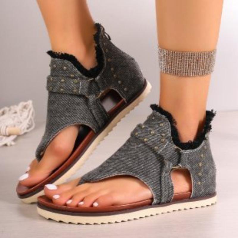New Size of Women's Shoes: Beach Flip-toe Herringbone Flat Women's Sandals