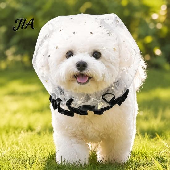 Breathable Mesh Snout Guard 6Pcs Dog Head Covers, Muzzles, Prevent Eating Off Ground, Lightweight Pet Training Headgear Soft Anti Safety Hood