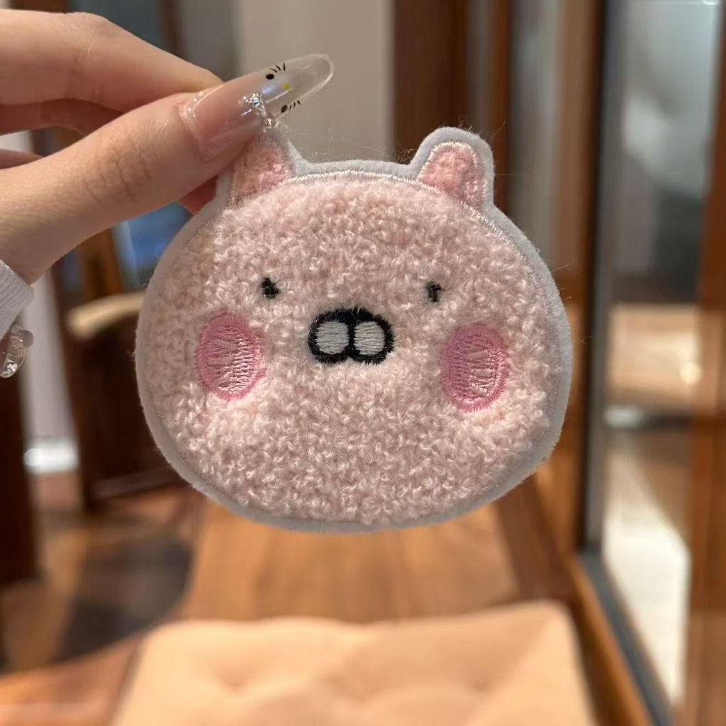 Sweet Japanese Cartoon Plush Rabbit and Melody Pig Hair Sticker
