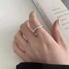 Korean Croissant Open Pig Nose Adjustable Double-Layer Ring for Women