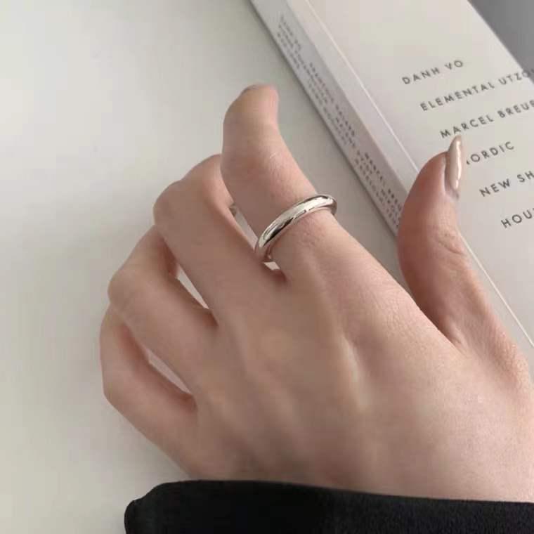 Korean Croissant Open Pig Nose Adjustable Double-Layer Ring for Women