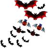 12PCS 3D Colorful Bat Halloween Wall Stickers Party Decorations