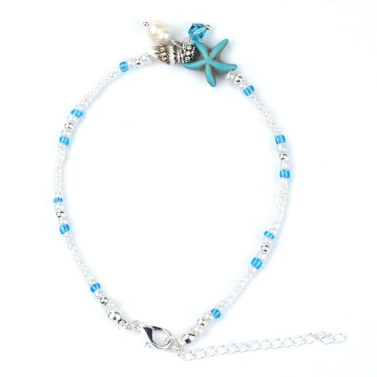 Boho Lady Beaded Starfish Charm Barefoot Sandal Foot Chain Anklet Ankle Bracelet