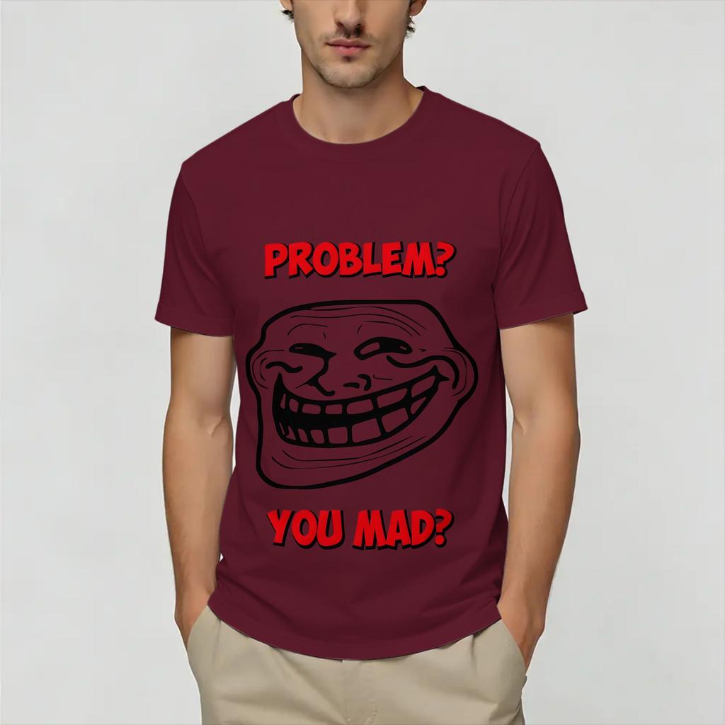 Rage Comic Trollfac Tshirt Summer Trendy Cool Tshirts Unisex Cotton O Neck Oversize Tees Shortsleeve Y2k Casual Tshirt