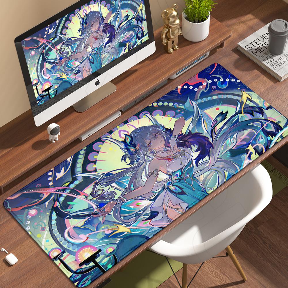 HD Printing XXL Rubber Yao Guang Honkai Star Rail Mousepad Rug Gaming Office Keyboard Mouse Pad Nonslip PC Accessories Desk Mat