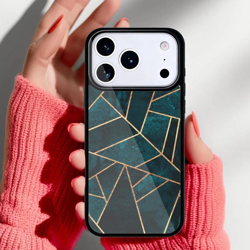 Marble Geometric Art Phone Case for iPhone 17 16 15 14 13 Pro Max Back Cover for 12 11 Pro Coque