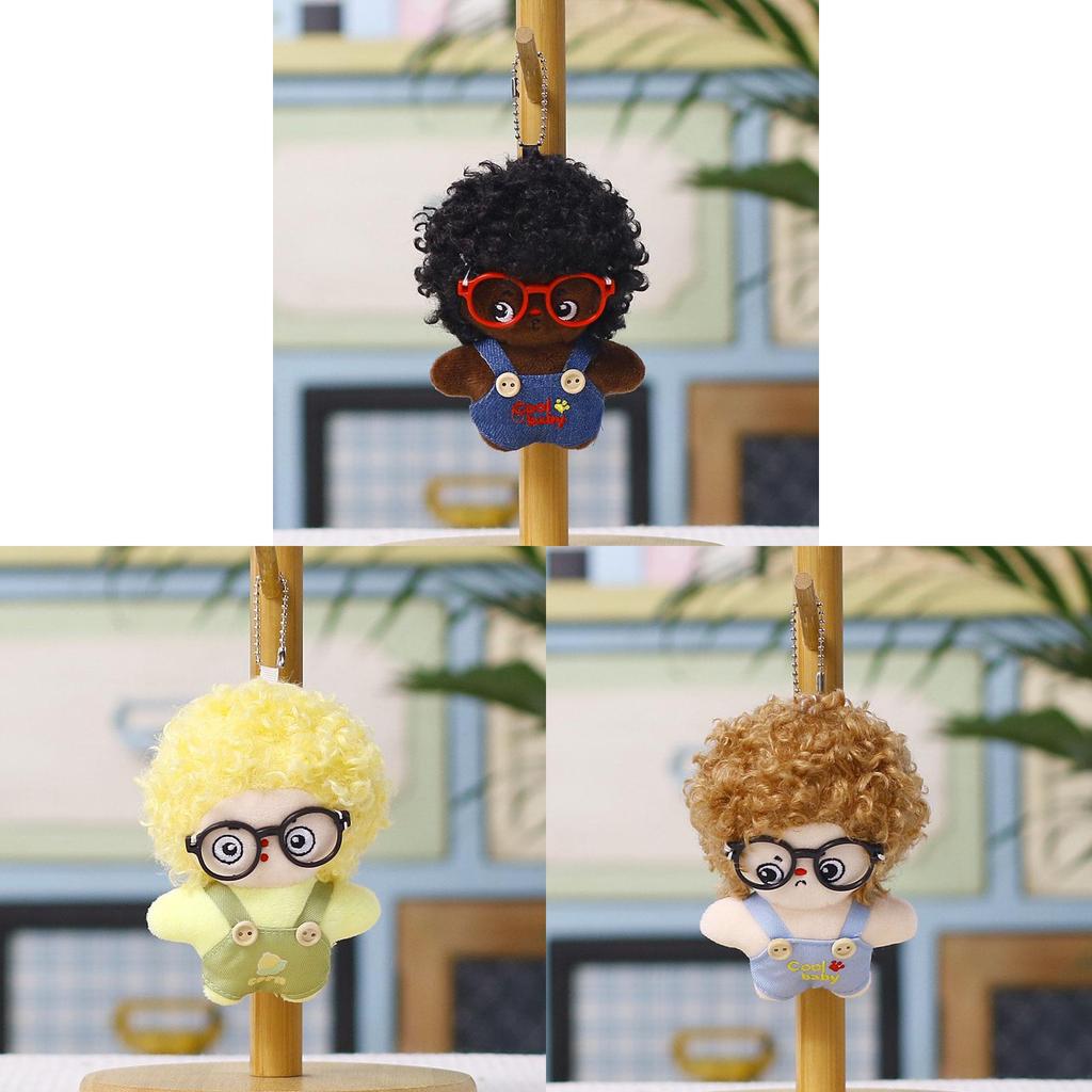 Plush Hairy Doll Keychain With Soft Polyester For Kids And Teens