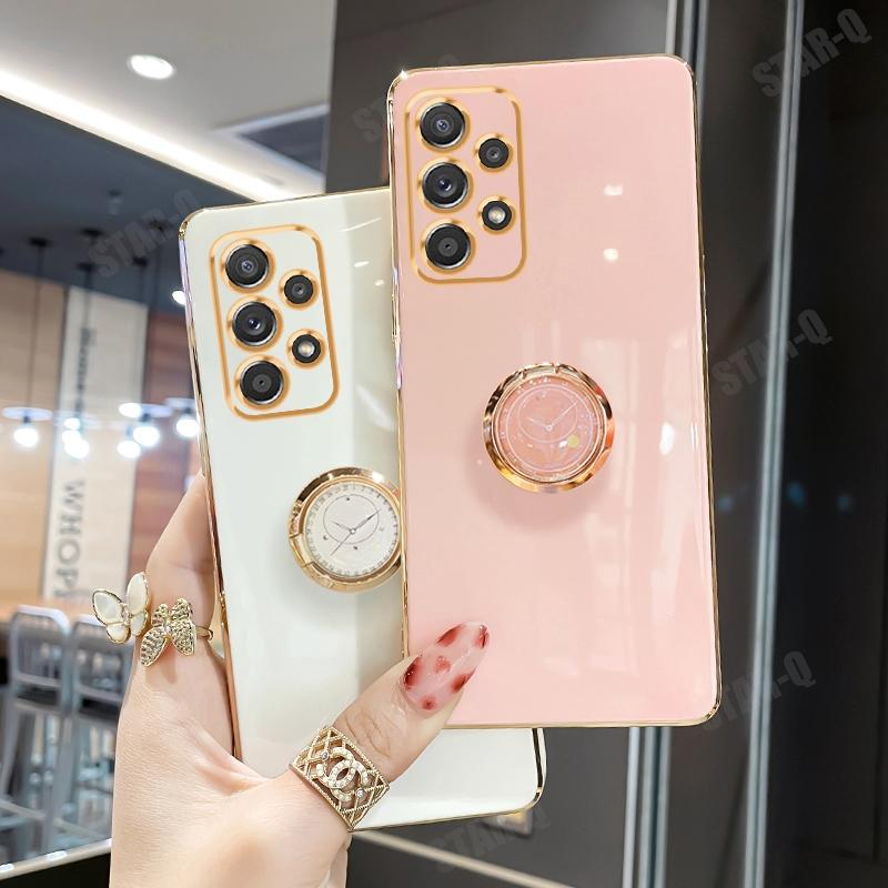 A 53 33 73 13 23 Luxusní pokovovací pouzdro na prsten pro Samsung Galaxy A53 A33 A73 A13 A23 4g 5g 2022 Silikonový kryt A52 A32 A72
