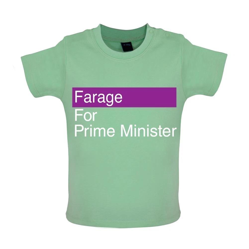 

Farage for Prime Minister - Kids Baby Kids Boys Girls Unisex T-Shirt / Bodysuit - Reform Election Nigel Vote 130