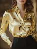 Floral Print Button Down Long Sleeve Shirt, Suitable For Dates, Holidays, Everyday, Birthday Parties, Singles Parties, Travel, Spring/Autumn Vacation