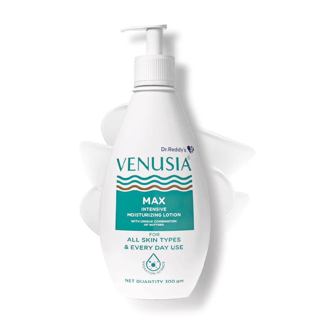 

Venusia Daily Intensive Moisturizing Lotion by Dr. Reddy s for Dry Skin with Shea, Mango, Aloe & Cocoa Butter 300g