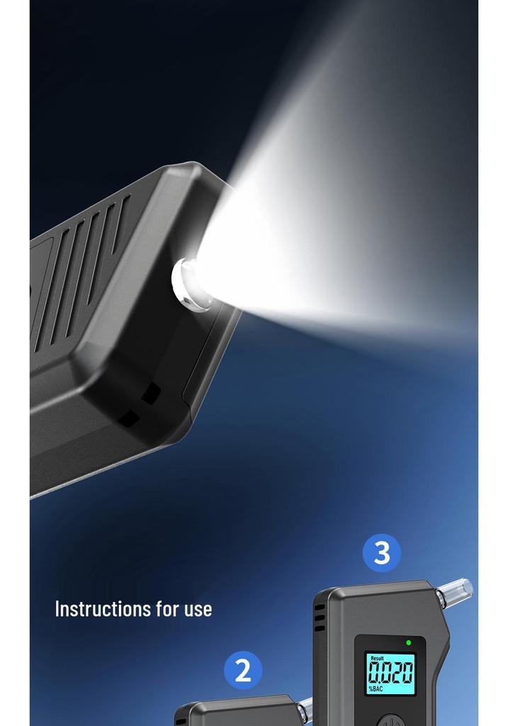 Portable LED Breathalyzer for Car and Home BAC Testing