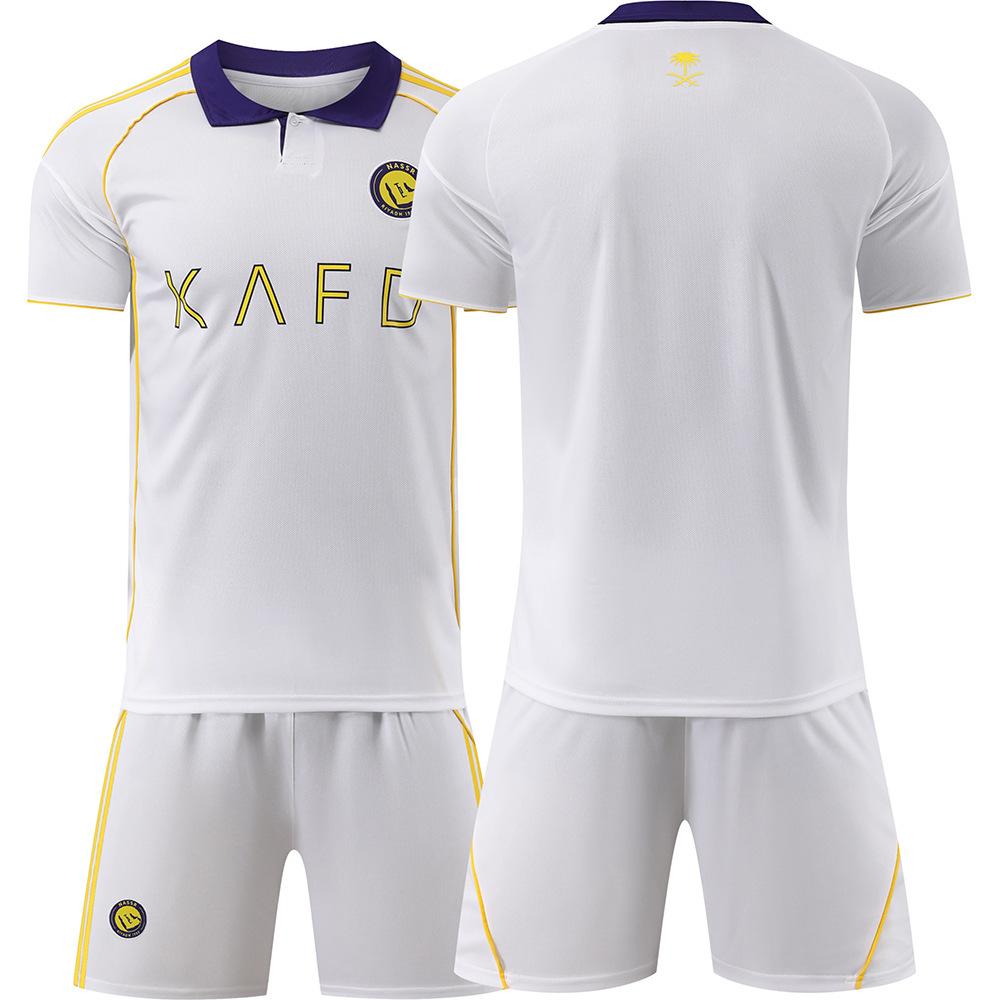 Football training jersey 2526 Riyadh Victory Second away football jersey No. 7 Ronaldo jersey 10 Mane adult children size 16