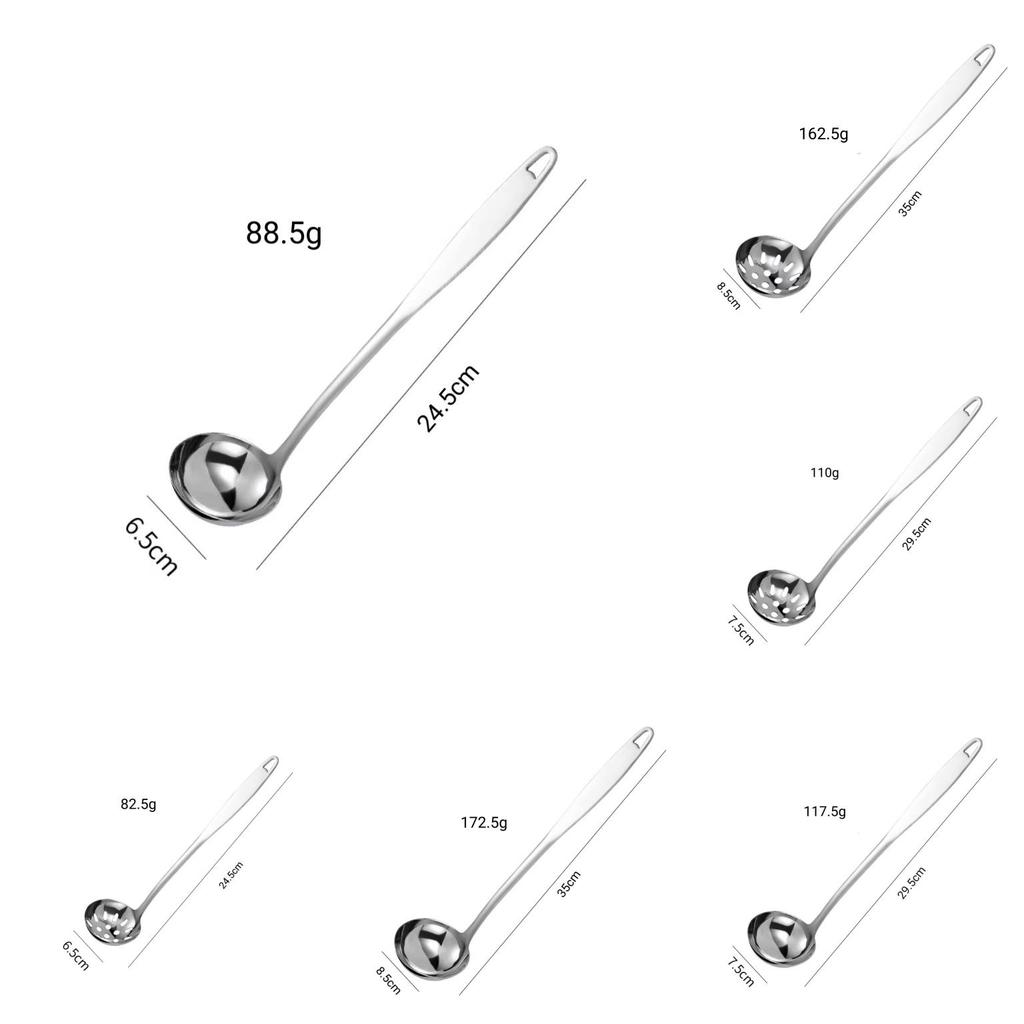 Modern Cooking Stainless Steel Soup Ladle With Long Handle For Hot Pot And Cooking