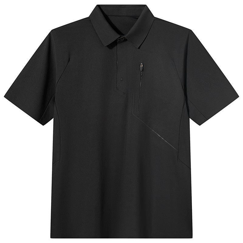 Summer Quick-Dry Polo: Ice Silk Casual, Short Sleeve Lapel Shirt for Outdoor & Golf