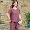 Women's Plus Size Summer Short Sleeve Set