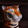 Ceramic Vase Simulated Animal Sculpture Tiger Shaped Tiger Head Cartoon Handicraft Ornaments Flower Vase Home Decoration