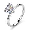 Bague Ringen Nyhet Hjerte S925 Sterlingsølv Glitrende 2CT Moissanitt Forlovelsesringer For Kvinner Jubileum Løfte Smykker