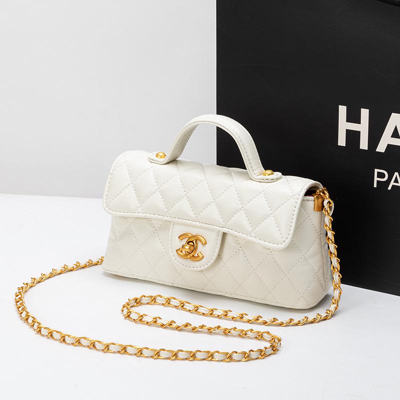 Argyle Dámská trendy crossbody kabelka - Módní, ležérní, všestranná čtvercová taška přes rameno se zámkem