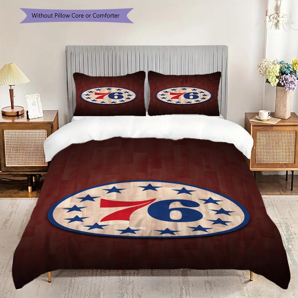 Philadelphia ers Basketball Spirit Bedding(1 * duvet cover + 2 * pillowcase, without core)Christmas birthday gift Duvet cover and pillowcase